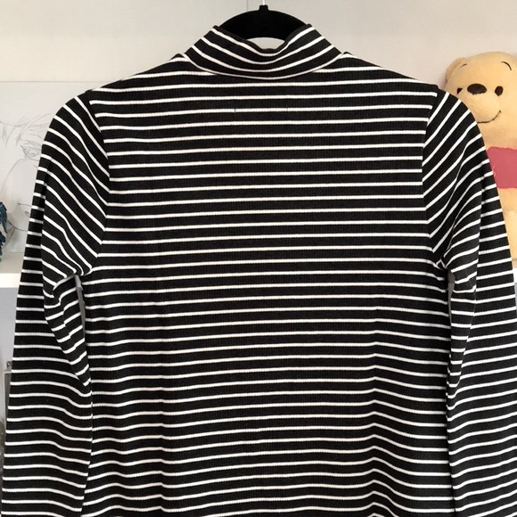 ABERCROMBIE & FITCH Striped Mock Neck Swing Dress - Picture 9 of 12